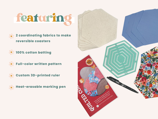 Quilted Coaster Sewing Kit