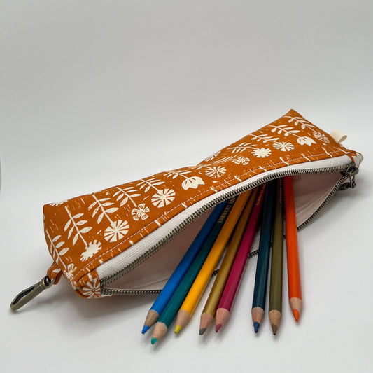 Pencil Pouch in Saddle