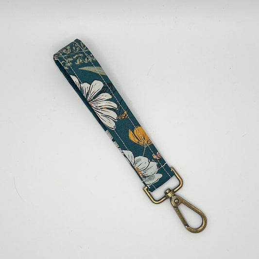 Key Fob Wristlet in Woodland Wildflowers