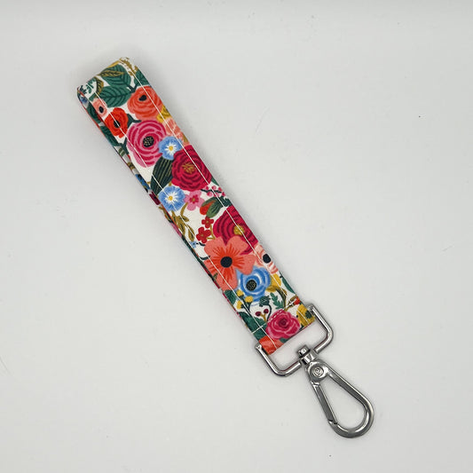 Key Fob Wristlet in Petite Garden