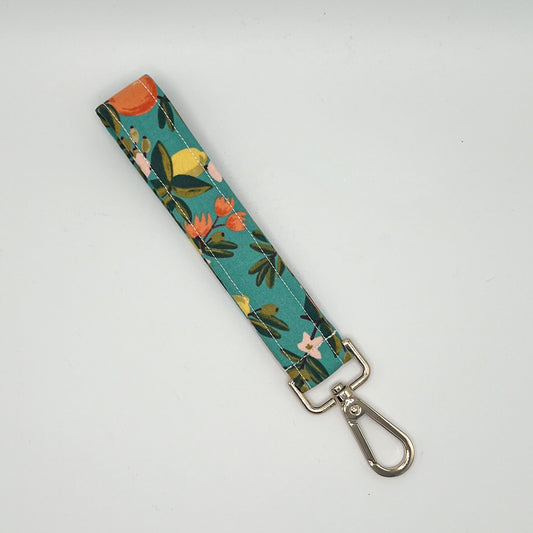 Key Fob Wristlet in Citrus Floral