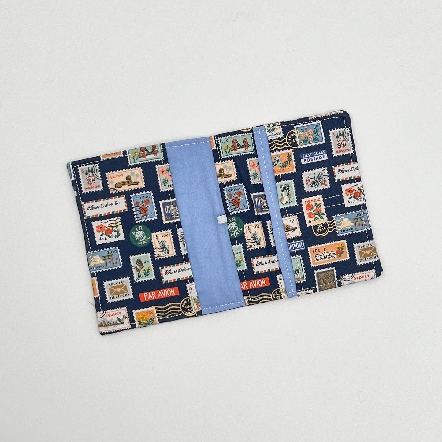 Passport Wallet in Postage Stamps