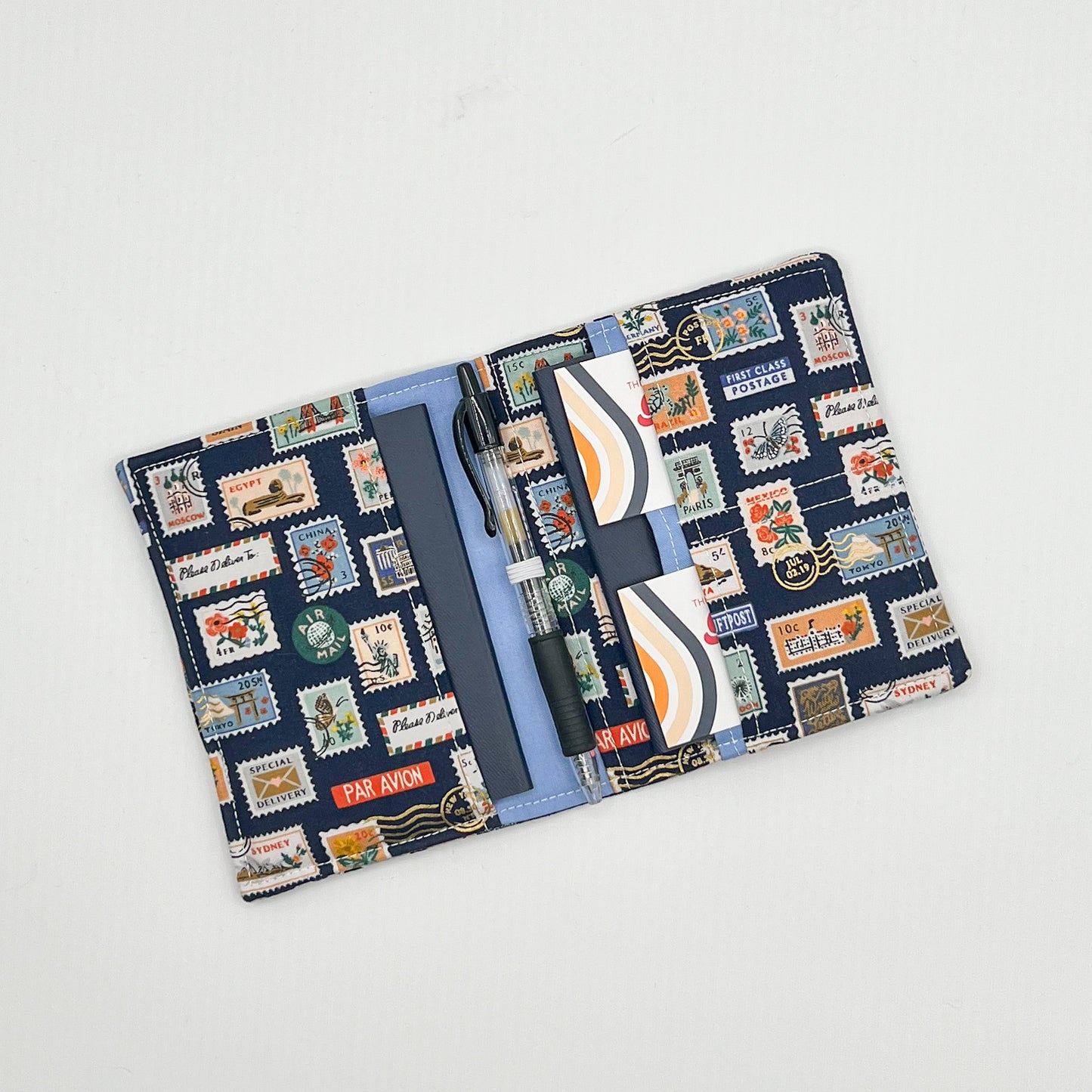 Passport Wallet in Postage Stamps