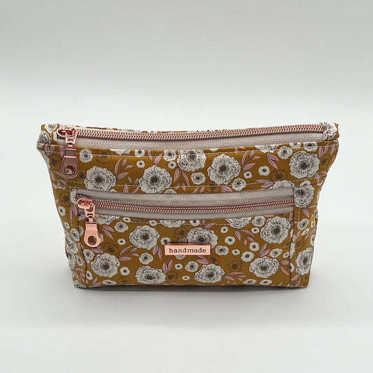 Two-Pocket Pouch in Golden Bloom