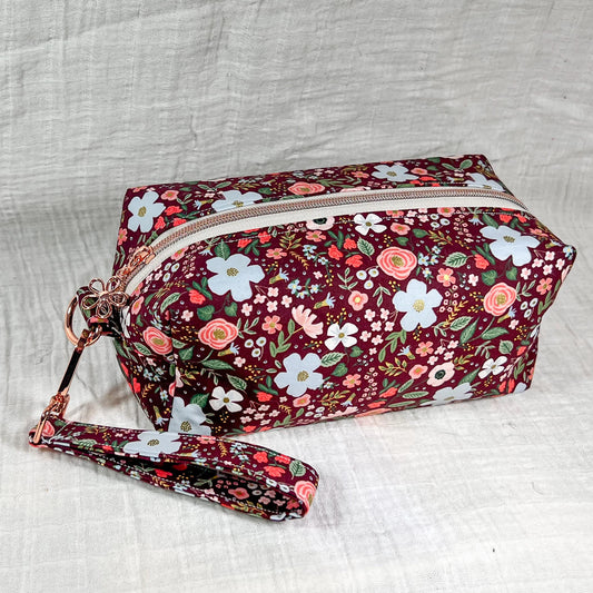 Large Makeup Bag in Wild Rose