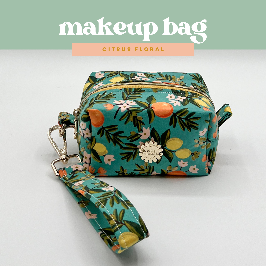 Small Makeup Bag in Citrus Floral