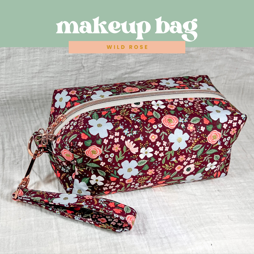 Large Makeup Bag in Wild Rose