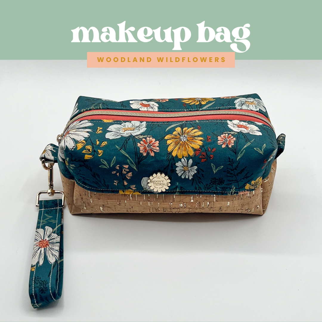 Large Makeup Bag in Woodland Wildflowers