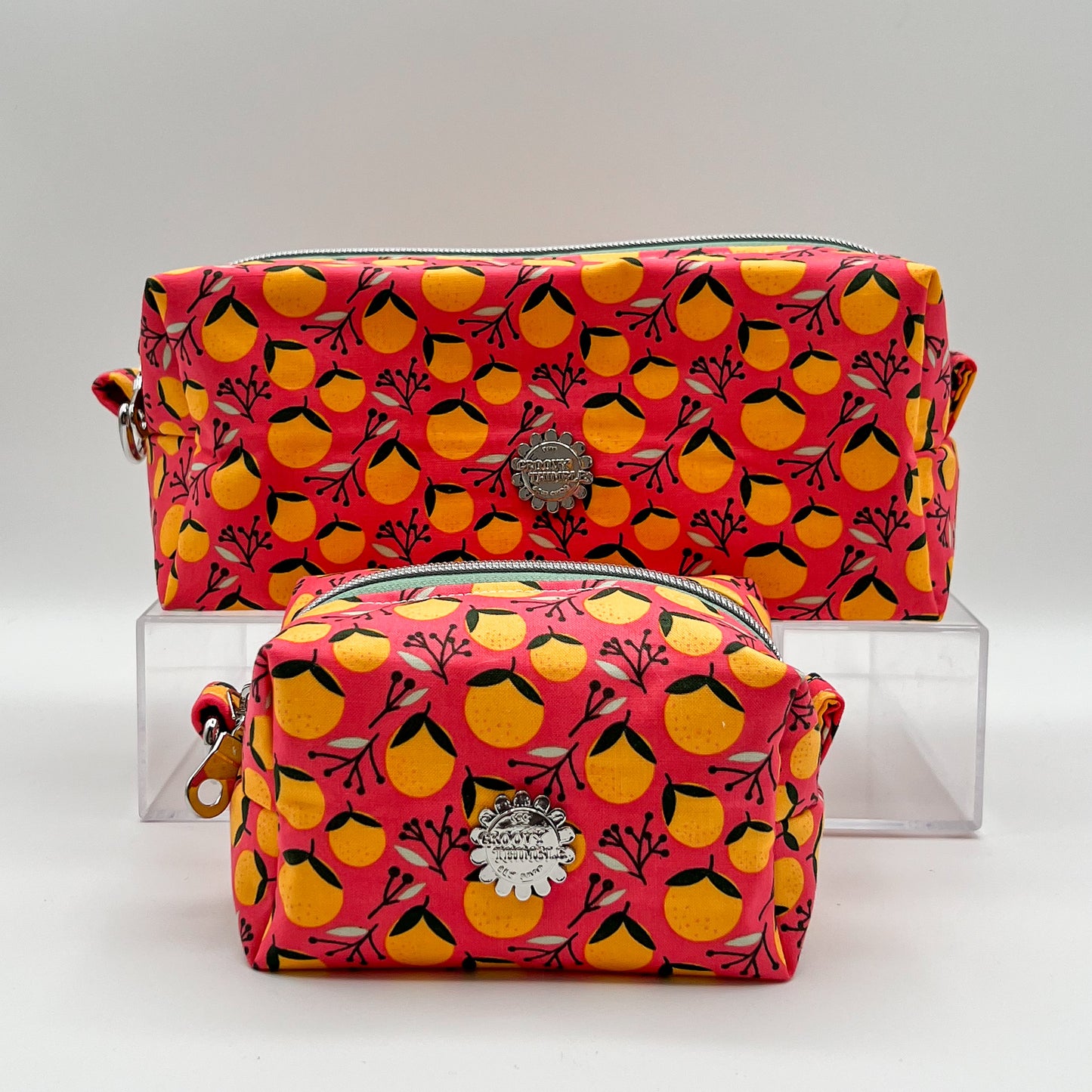 5-Piece Travel Bag Set in Coral Oranges