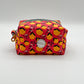 Small Makeup Bag in Coral Oranges