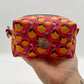 Small Makeup Bag in Coral Oranges