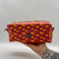 Large Makeup Bag in Coral Oranges