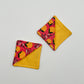 Fabric Bookmarks in Coral Oranges