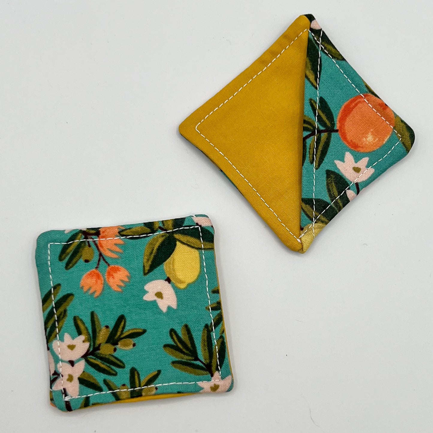 Fabric Bookmarks in Citrus Floral
