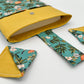 Book Sleeve with 2 Fabric Bookmarks in Citrus Floral