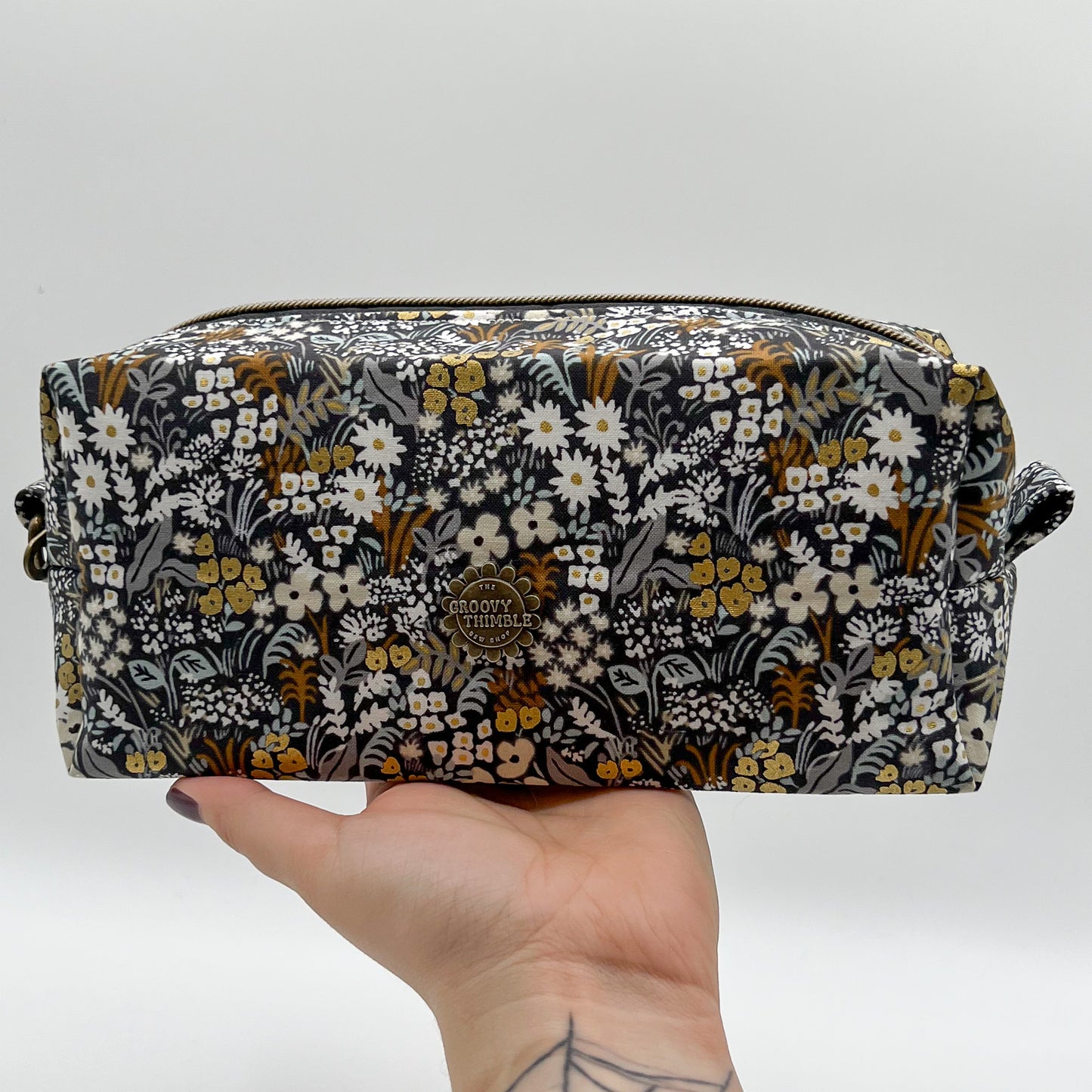 Large Makeup Bag in Dark Meadow