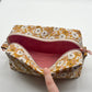 Large Quilted Makeup Bag in Golden Bloom