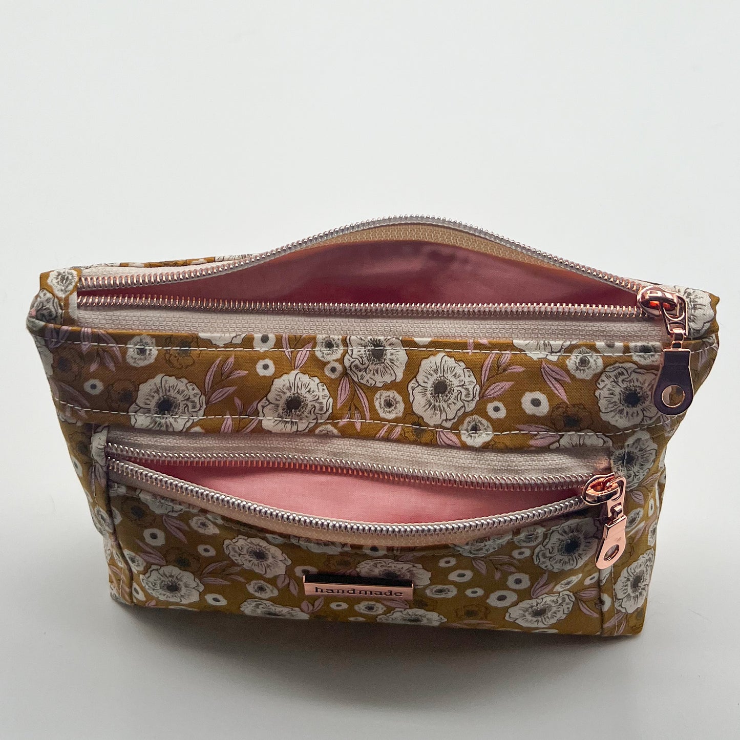 Two-Pocket Pouch in Golden Bloom