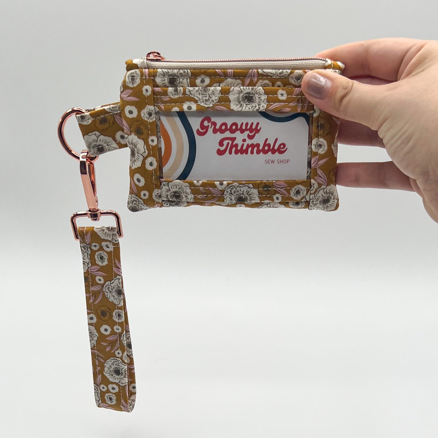 Wristlet Wallet in Golden Bloom
