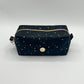Large Quilted Makeup Bag in Metallic Stars