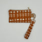 Two-Pocket Wristlet in Saddle