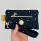 Two-Pocket Wristlet in Metallic Stars