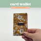 Quilted Card Wallet in Golden Bloom
