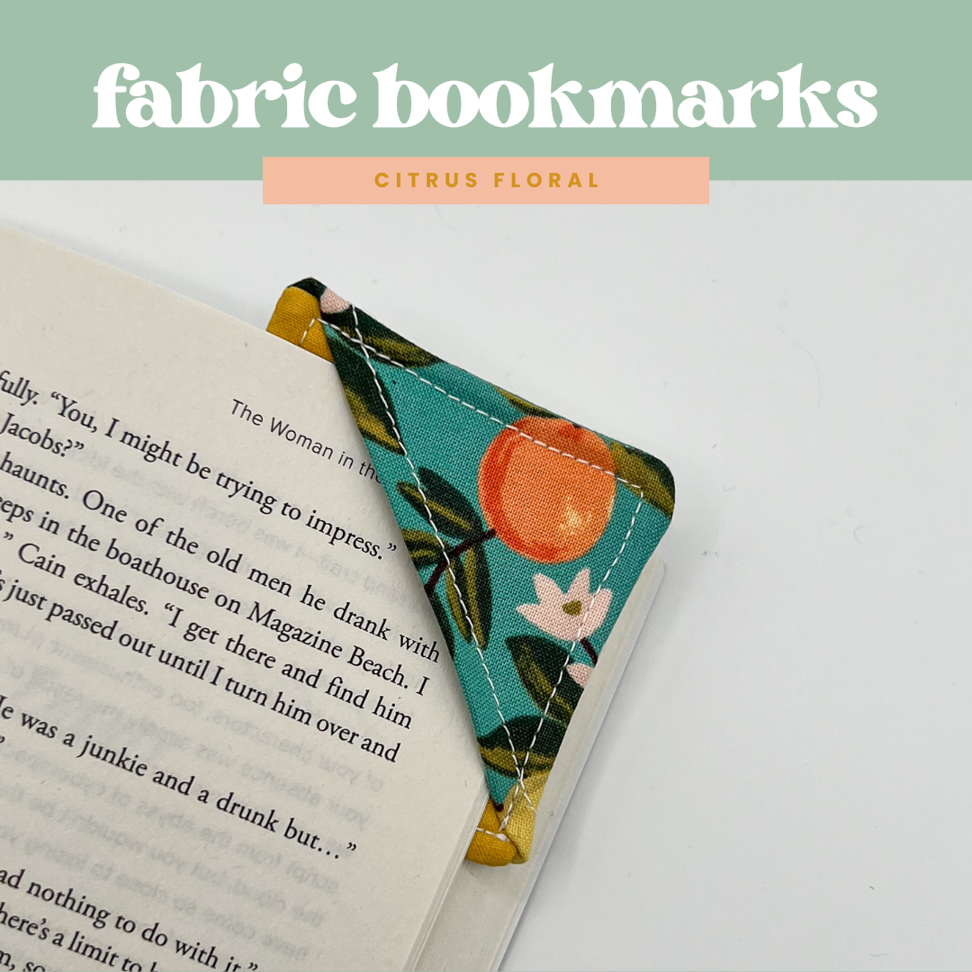 Fabric Bookmarks in Citrus Floral