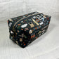 Large Makeup Bag in World Traveler Black