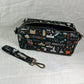 Large Makeup Bag in World Traveler Black