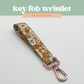 Key Fob Wristlet in Golden Bloom
