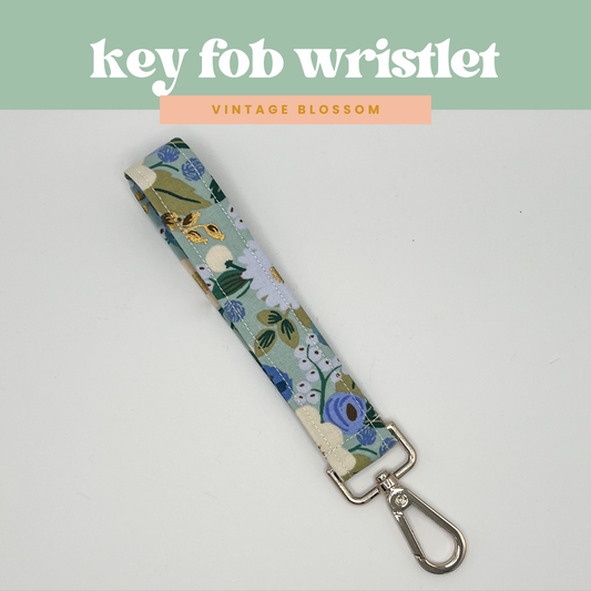Key Fob Wristlet in Vintage Blossom