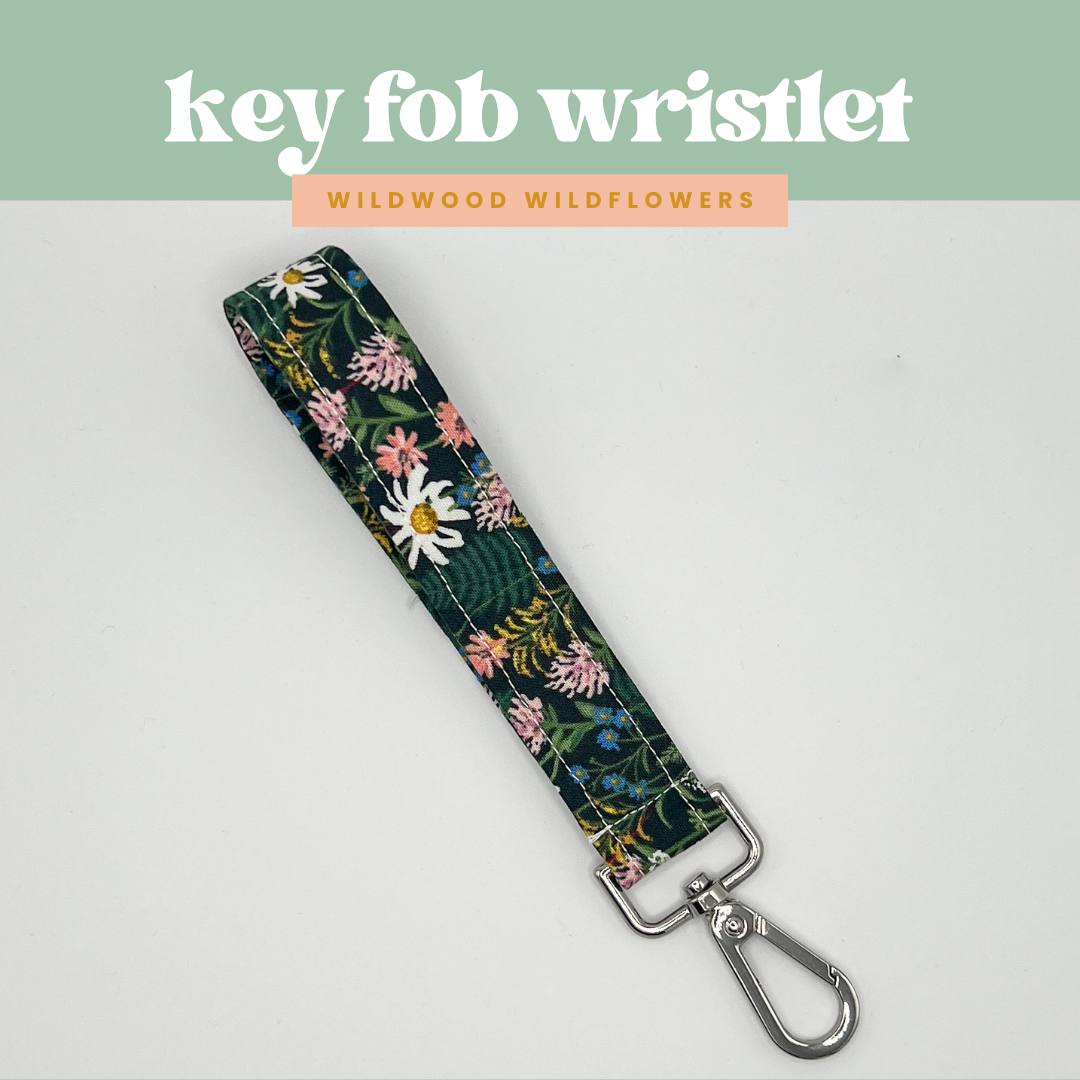 Key Fob Wristlet in Wildwood Wildflowers