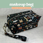 Large Makeup Bag in World Traveler Black