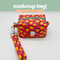Small Makeup Bag in Coral Oranges