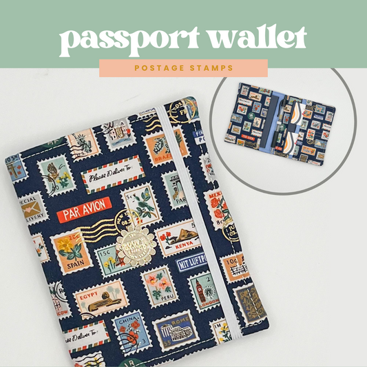 Passport Wallet in Postage Stamps