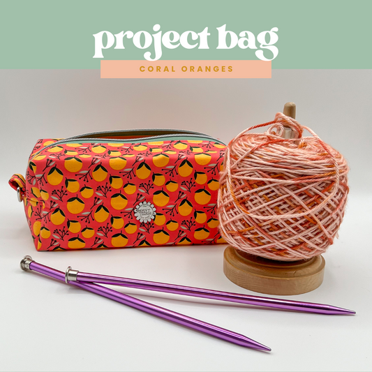 Project Bag in Coral Oranges