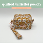 Small Quilted Makeup Bag in Golden Bloom