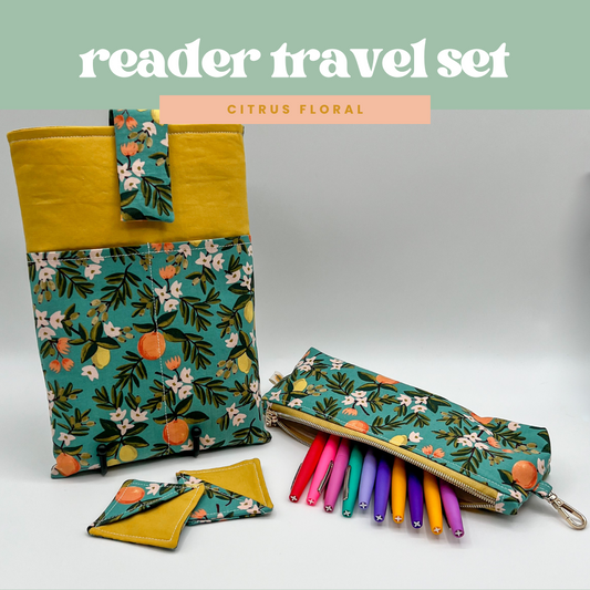 Reader Travel Set in Citrus Floral