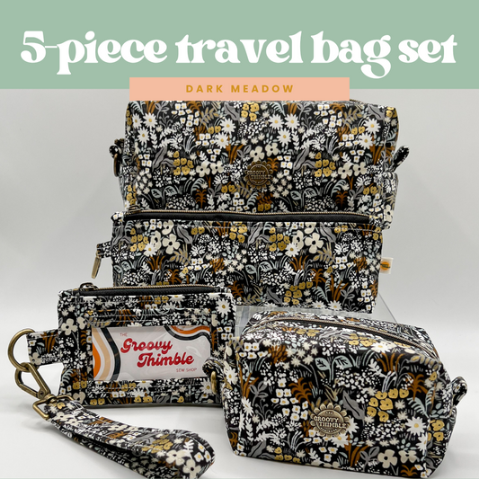 5-Piece Travel Bag Set in Dark Meadow