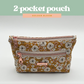 Two-Pocket Pouch in Golden Bloom