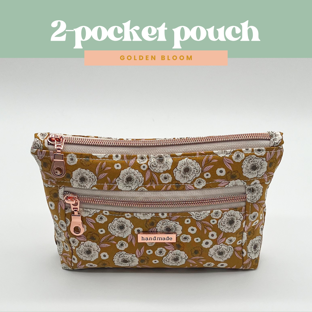 Two-Pocket Pouch in Golden Bloom