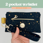 Two-Pocket Wristlet in Metallic Stars
